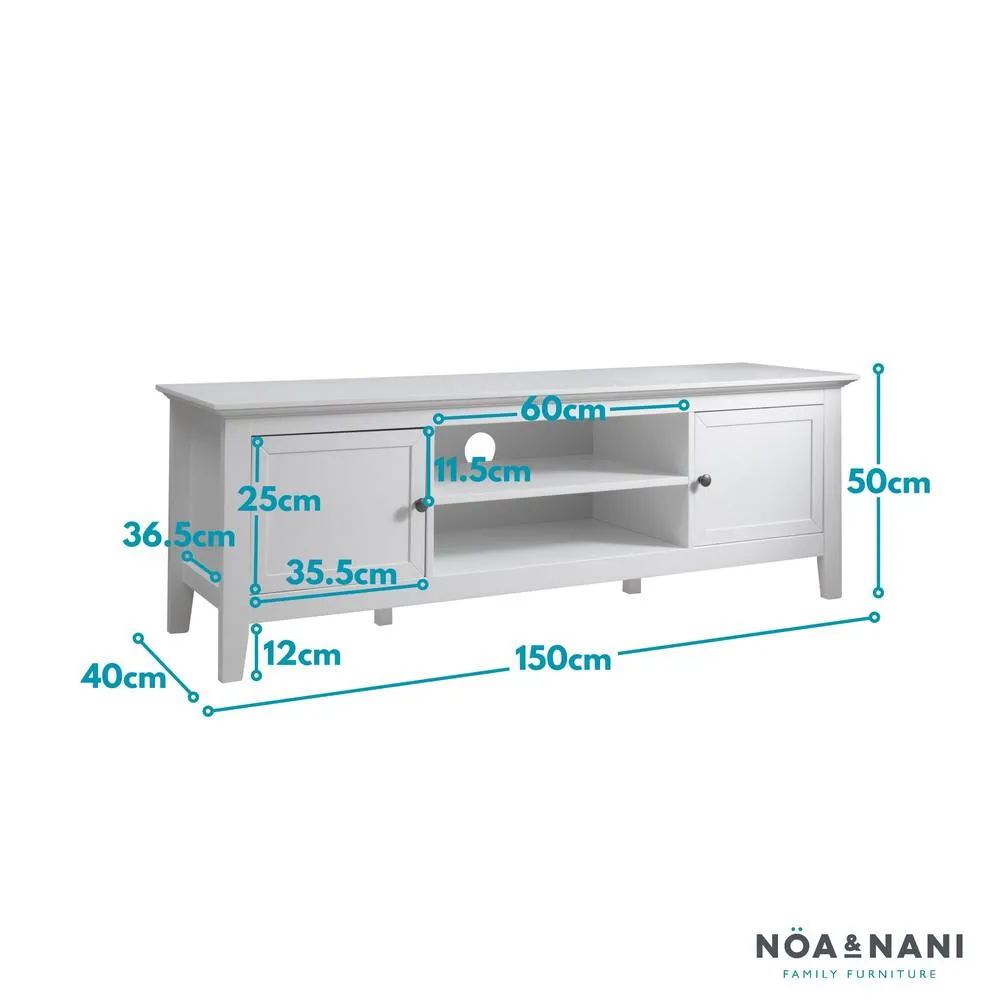 Nöa and Nani Karlstad TV Unit with Cupboards in White 4