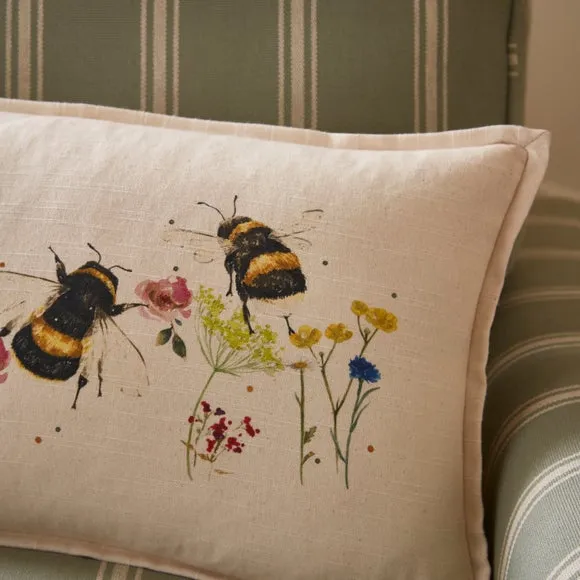 Bees Cotton Rectangle Cushion 4