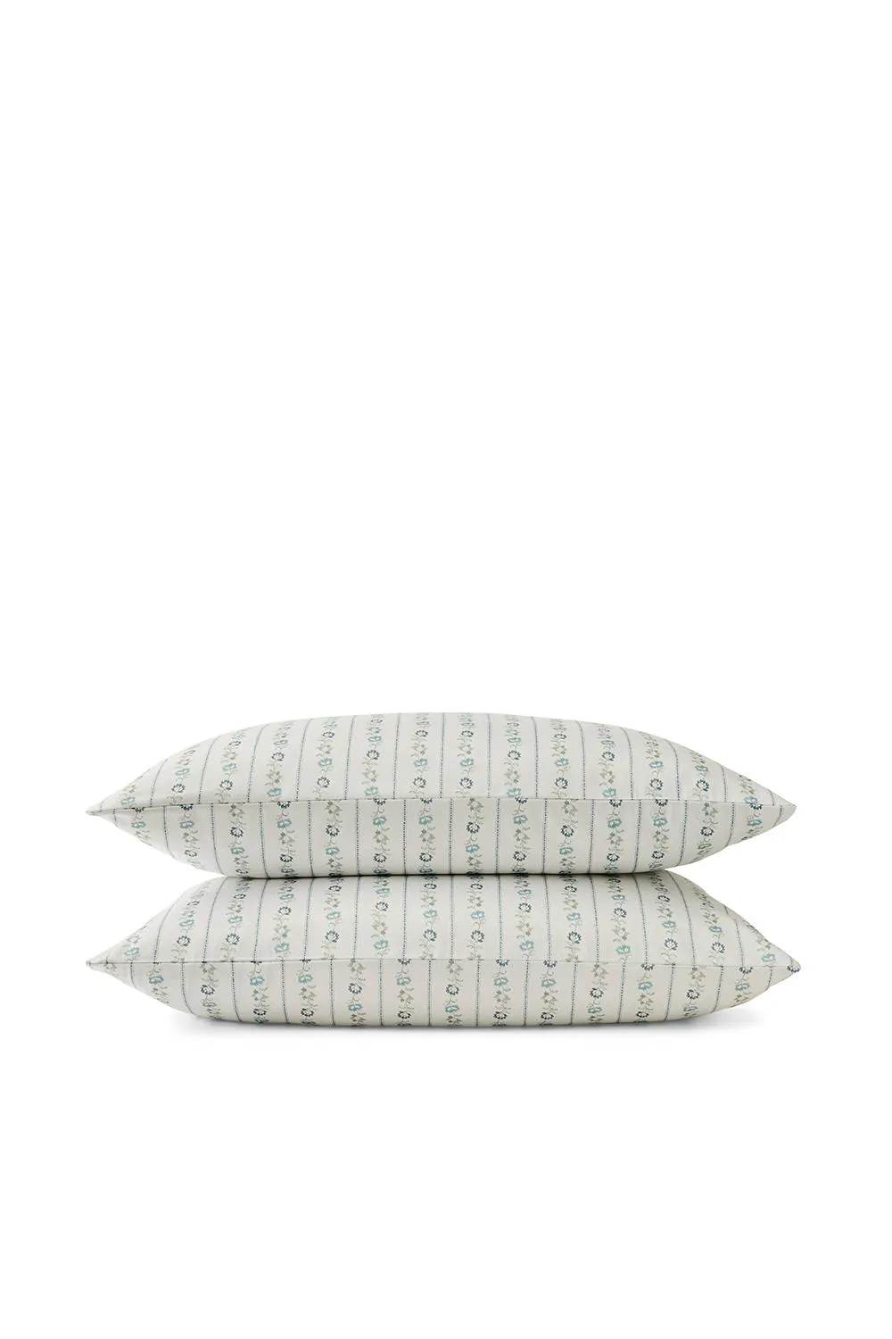 CHRISTY 'Rosamund' Botanical Cotton Sateen Standard Pillowcase Pair in Blue 3