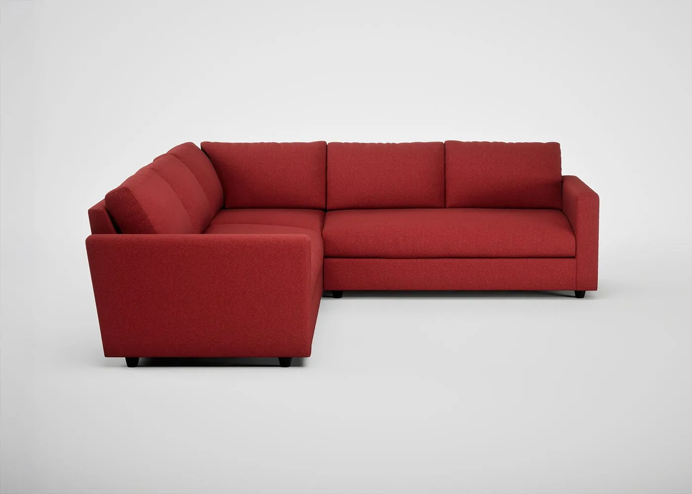 Heal's Nimbus II Large Corner Sofa Melton Wool Red Oxide 1
