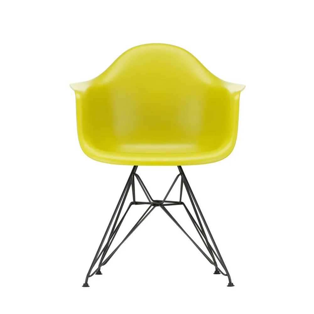 Vitra Eames DAR Armchair New Height Mustard Basic Dark Powder Base