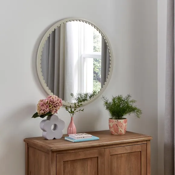 Remi Scalloped Round Wall Mirror 1