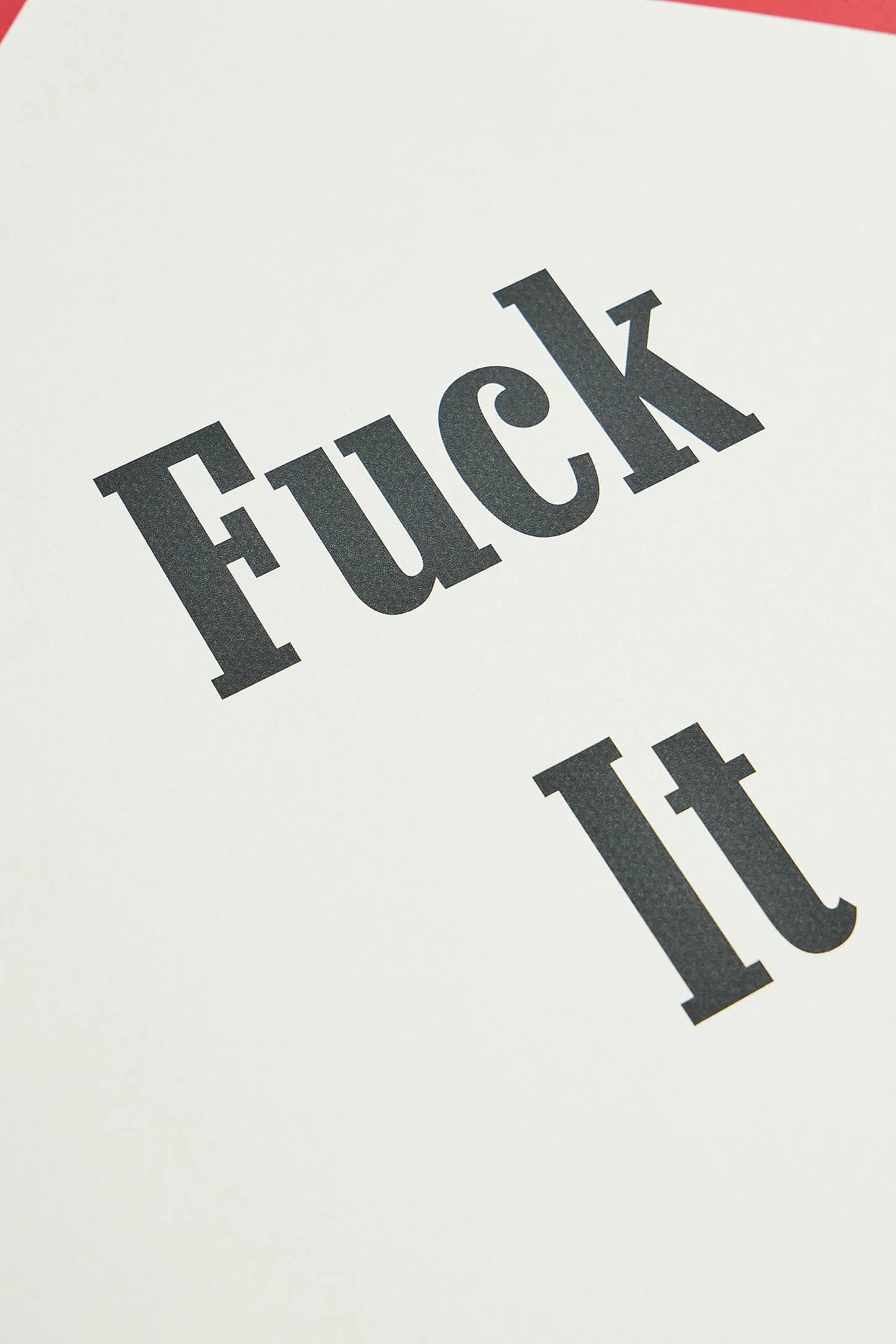 By Khai F*ck It Wall Art Print (A1, A2, A3) - White 2