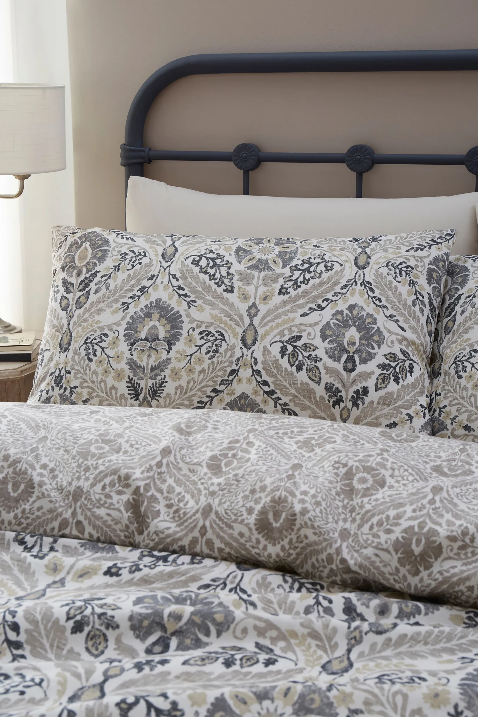 Dreams & Drapes Harriet -100% Cotton Double Duvet Cover Set in Natural 2