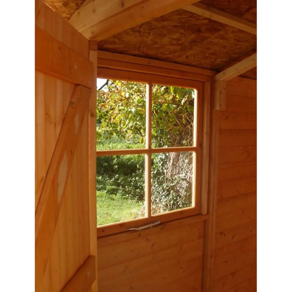 Shires Guernsey Double Doors Tongue & Groove Garden Shed Workshop 7x10 ft in Tan 3