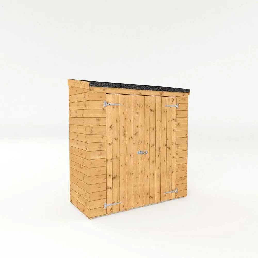 Mercia Tongue & Groove Pent Storage Shed - L87.1 x W181.6 x H196.4 cm in Brown