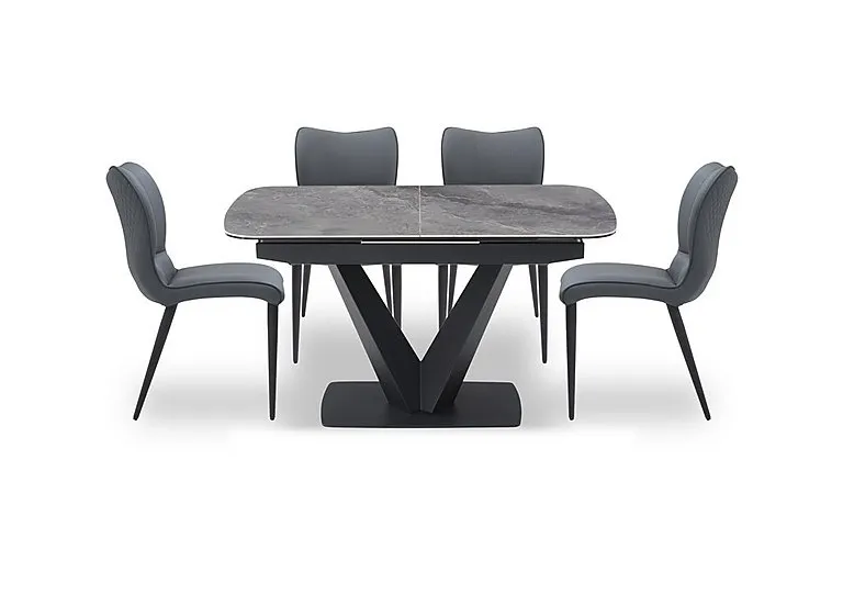 Cupra Pop Up Extending Dining Table and 4 Clio Chairs