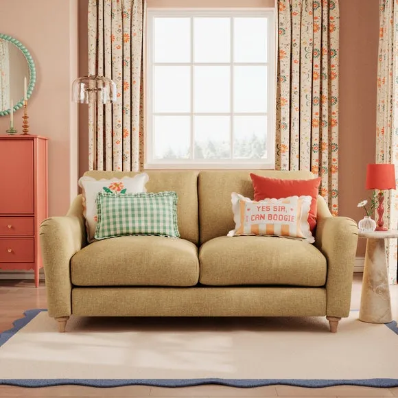 Hattie Slub Faux Linen 2 Seater Sofa 1