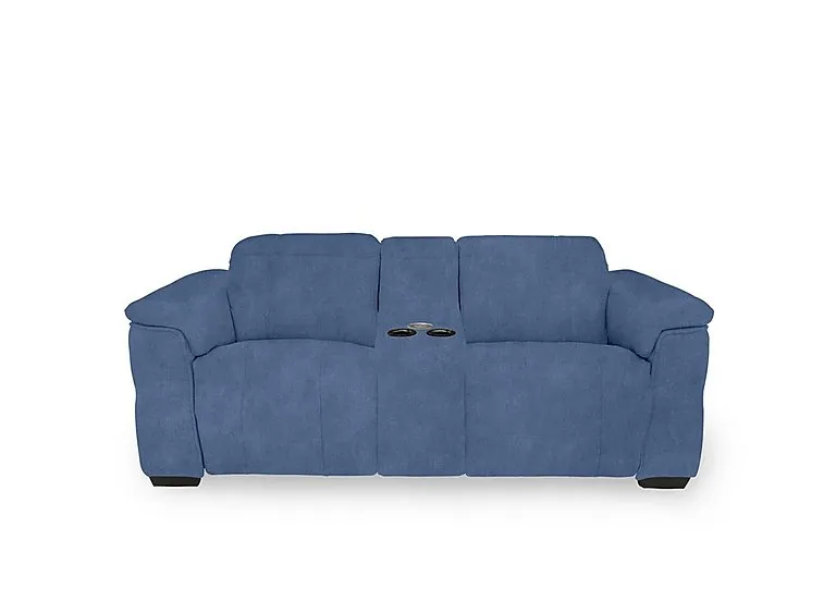 Inca Fabric 2 Seater Power Recliner Sofa with Pop Up Light Console and Power Headrests - Dexter Wave