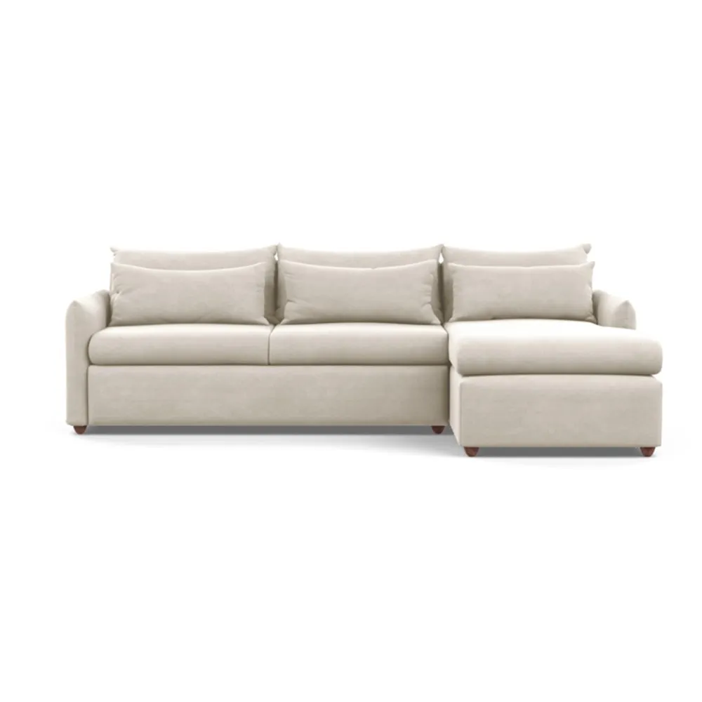 Heal's Pillow Large Right Hand Corner Chaise Linen Hessian Chestnut Stain
