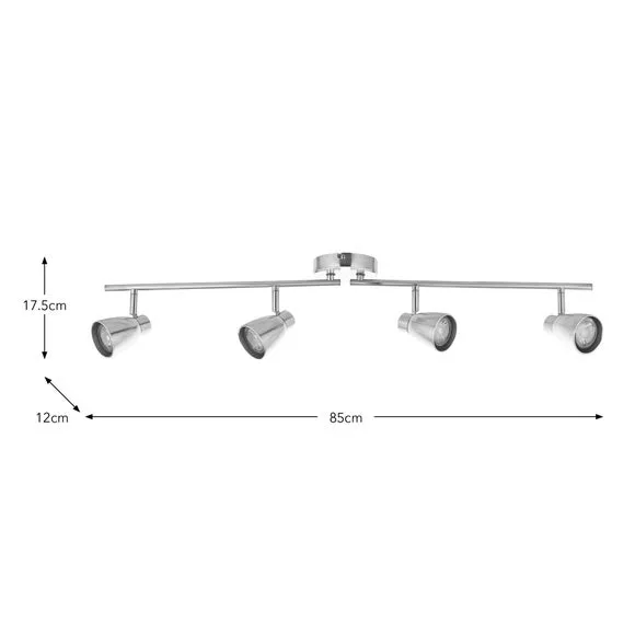 Alto 4 Light Semi Flush Spotlight Bar 6