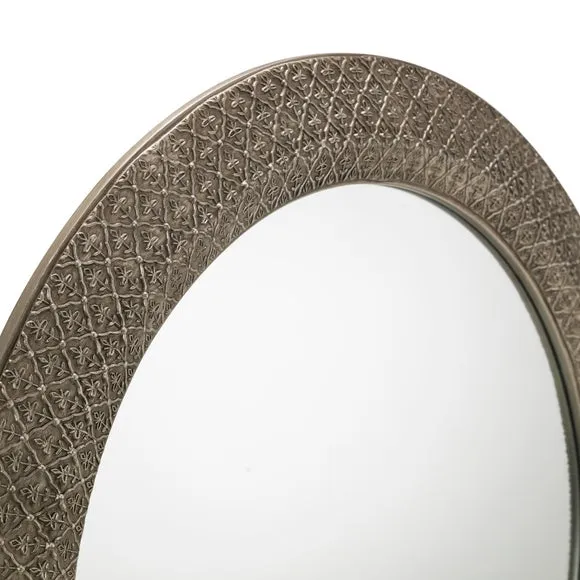 Cadence Round Pewter Wall Mirror 2