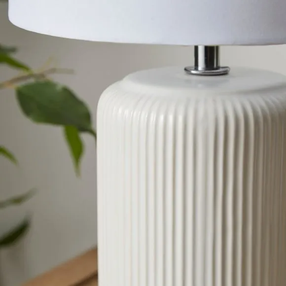 Lea Ribbed Ceramic Table Lamp 3