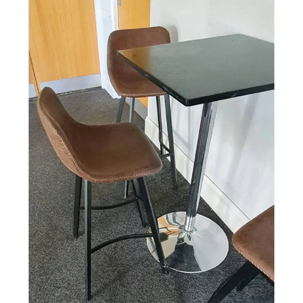 netfurniture Metropolitan Poseur Table Square Black Wood 6