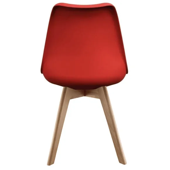 Fusion Living Soho Plastic Dining Chair with Squared Legs 6