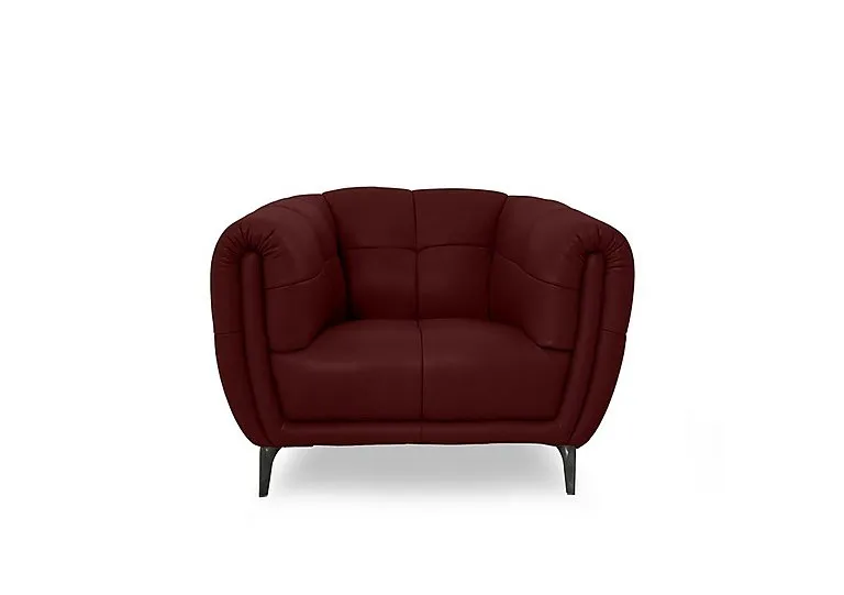 Sienna NC Leather Chair - Montana Ruby