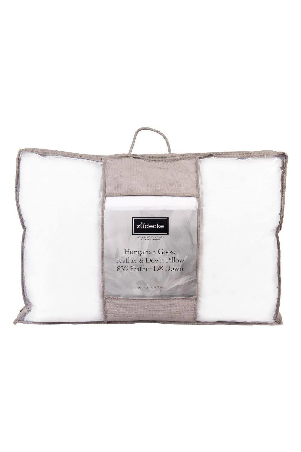 die zudecke Hungarian Goose Feather & Down Firm Pillow in White