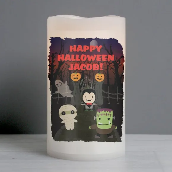 Personalised Halloween LED Candle 2