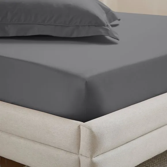Dorma Crisp & Fresh 400 Thread Count Egyptian Cotton Percale Fitted Sheet 1