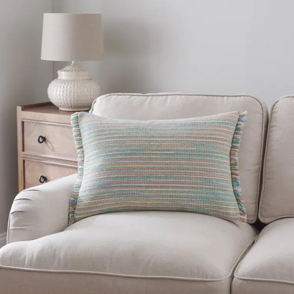 Ava Fringe Cotton Rectangle Cushion 1