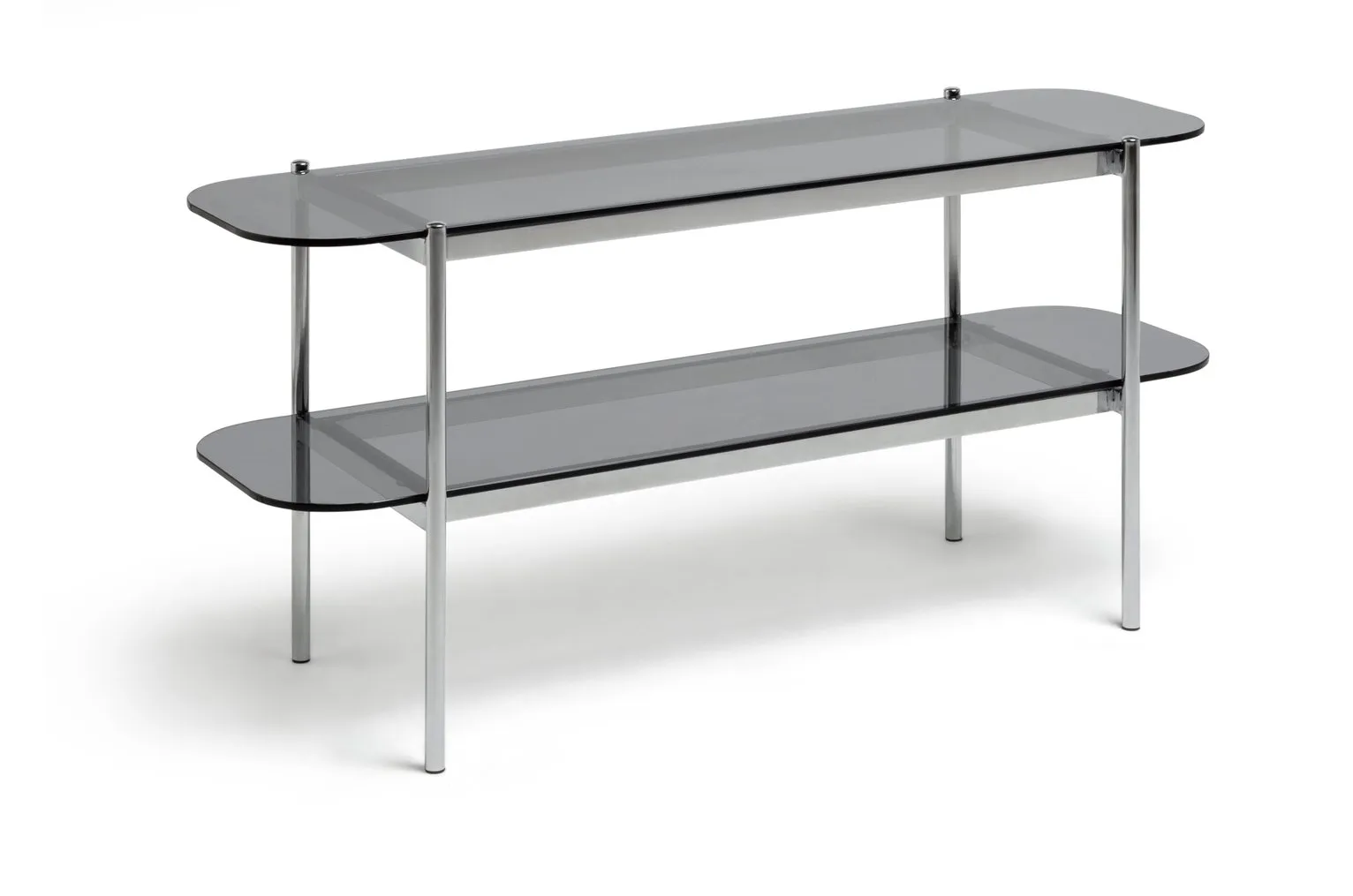 Habitat Neo 2 Tier Low TV Unit - Chrome