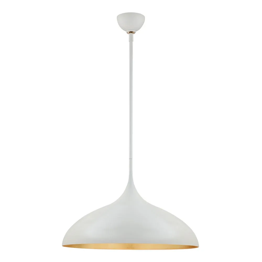 Visual Comfort Agnes Pendant Light Plaster White & Gild Interior Large 2