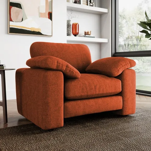 Magnus Vintage Soft Chenille Snuggle Sofa 1