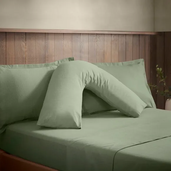 Soft & Cosy Luxury 100% Brushed Cotton V-Shape Pillowcase 1