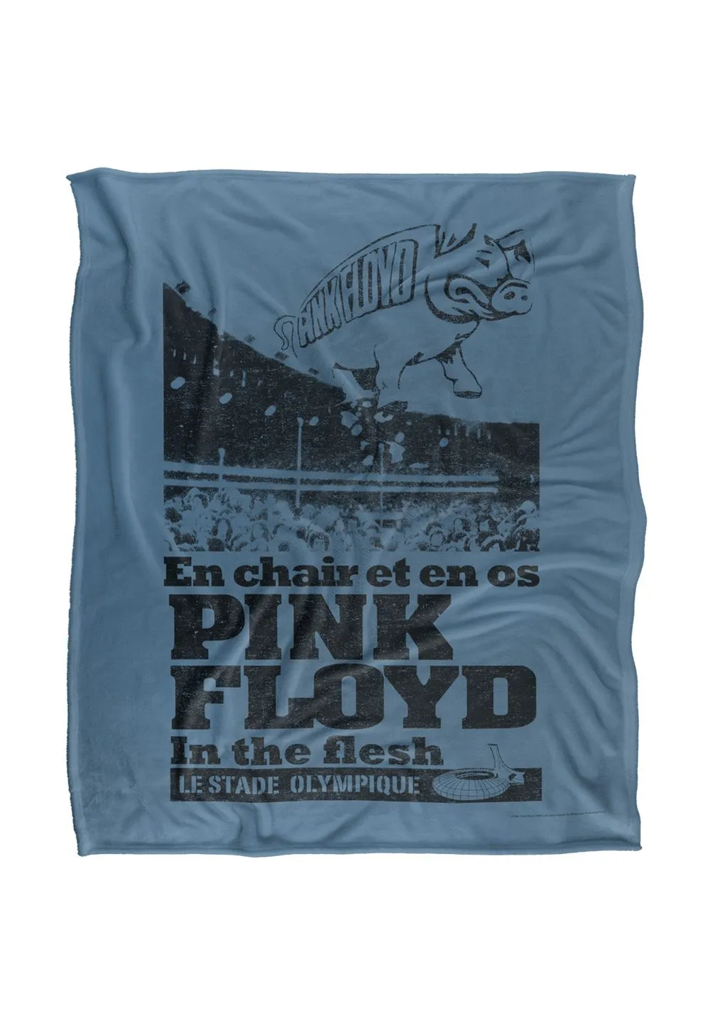 Pink Floyd In The Flesh Silky Touch Super Soft Throw Blanket 152 X 127 cm in White