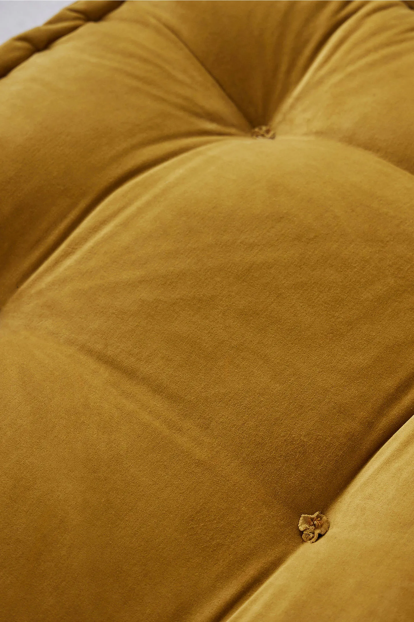 Reema Mustard Velvet Two-Seater Floor Cushion - Orange 5