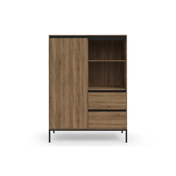 Bari Highboard, Oak Effect 4