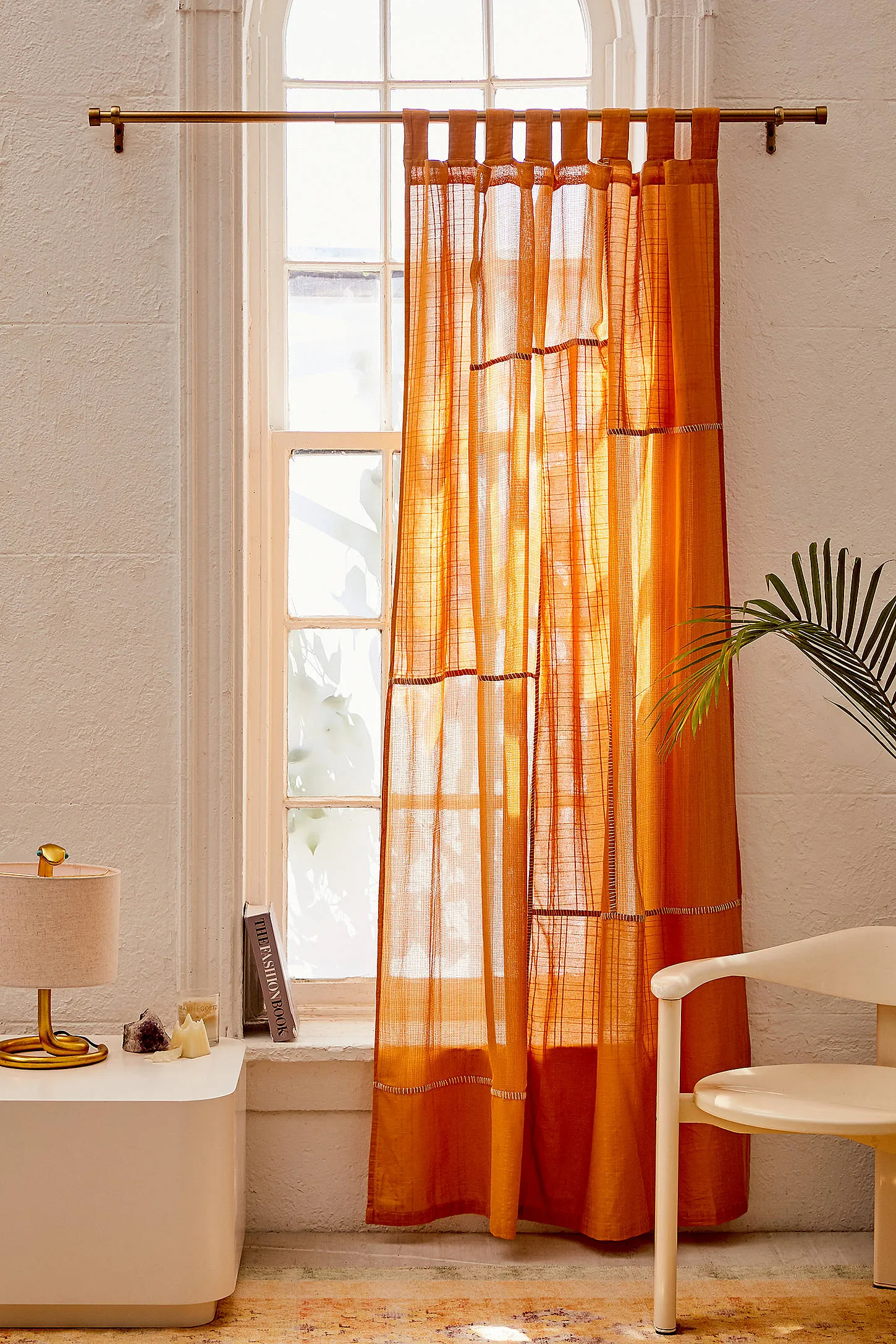 Honey Chloe Patch Curtain - Orange