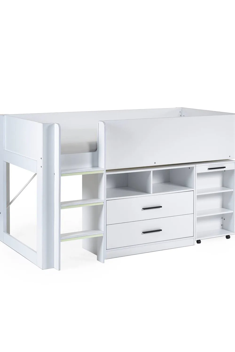 Julian Bowen Otis Single White Midsleeper Cabin Bed with Desk 2