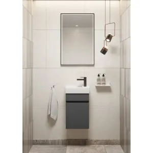 Concept Matt Grey Compact S1 Vanity Unit & RH Basin - 360mm 2