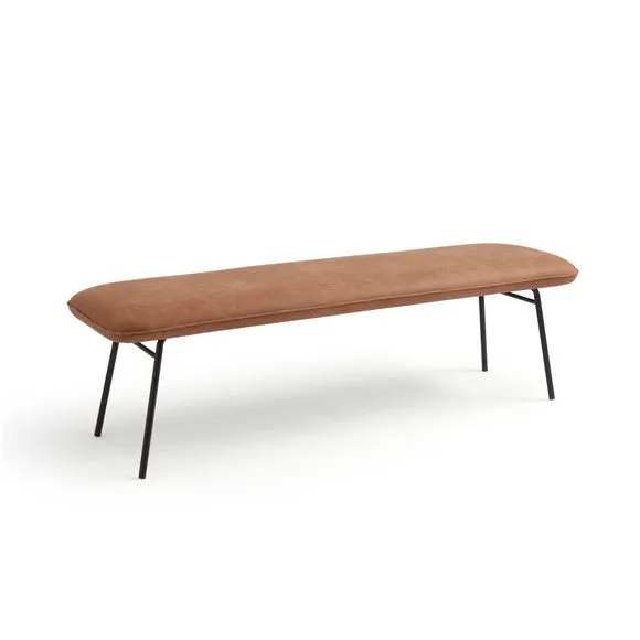 Barker Dining Bench, Faux Leather 4