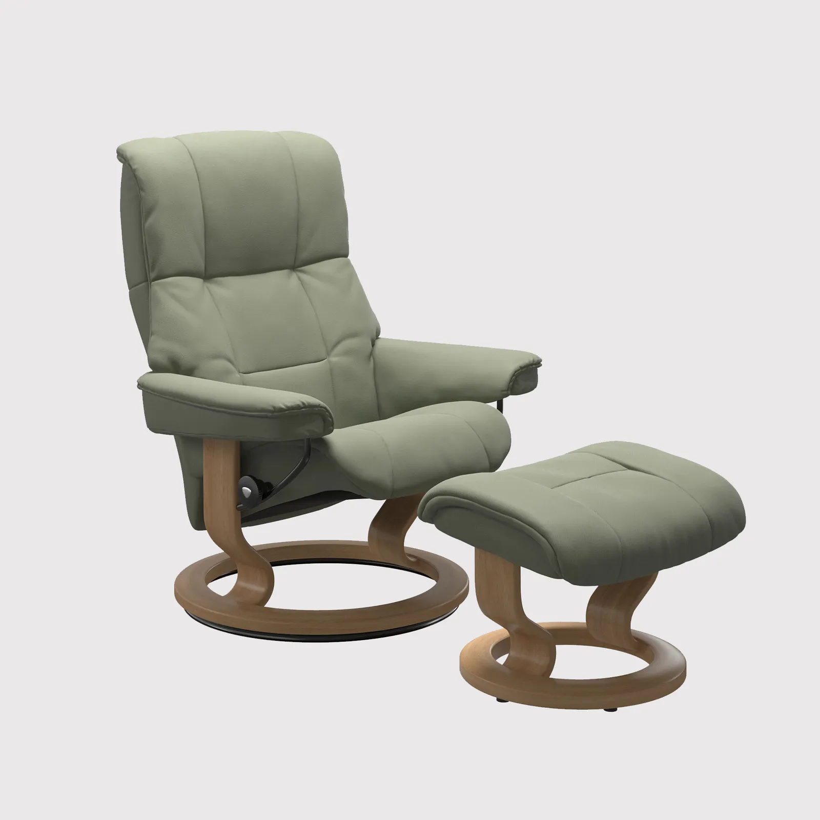 Stressless Mayfair Small Classic Recliner Chair & Footstool Leather | Barker & Stonehouse
