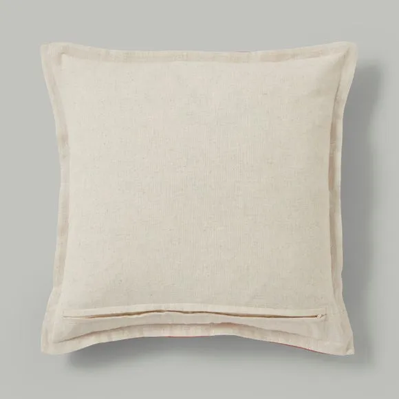 Contrast Oxford Edge Cotton & Linen Square Cushion Cover 3