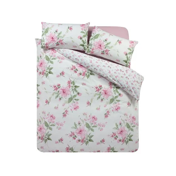 Catherine Lansfield Avebury Floral Polycotton Duvet Cover & Pillowcase Set 6