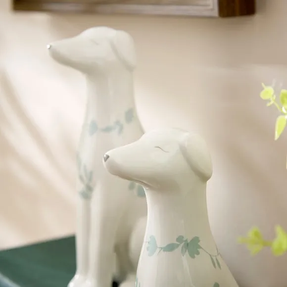 Set of 2 Ceramic Dog Ornaments 2