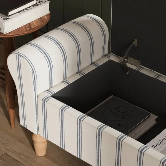 Lilian Folkstone Stripe Storage Window Seat 3