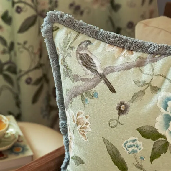 Sanderson Porcelain Garden Square Cushion 4