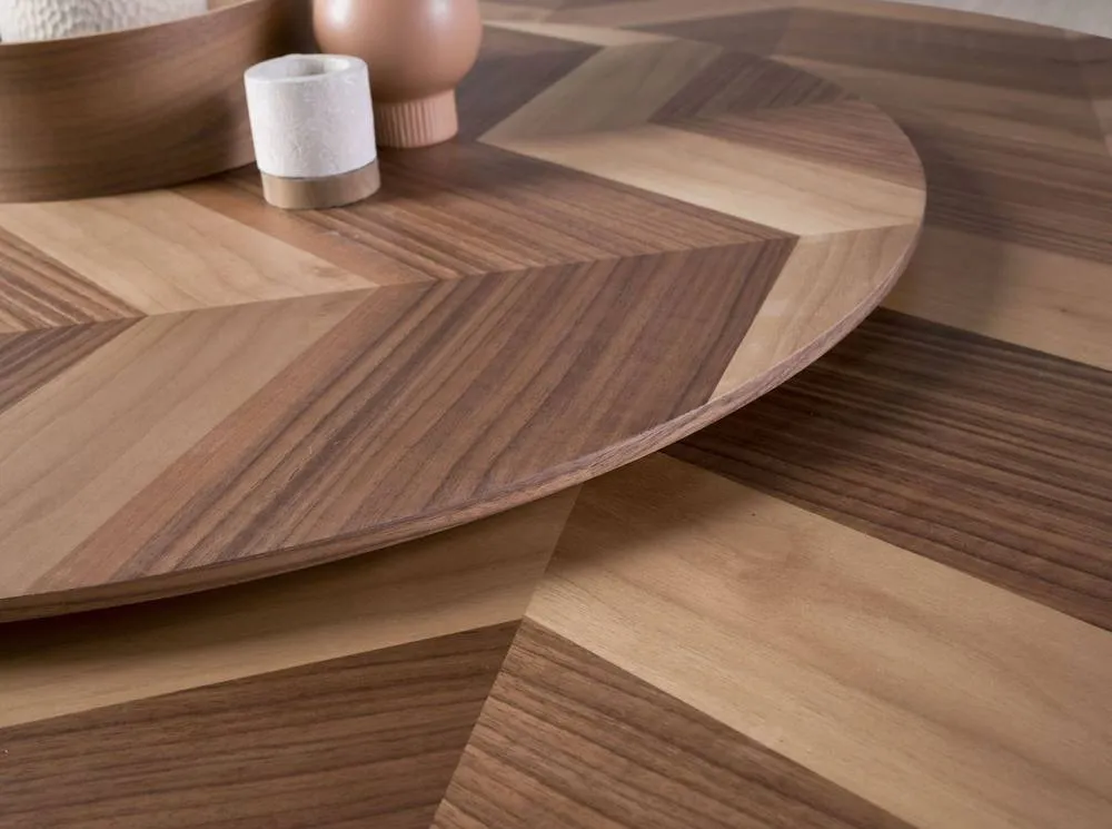 Angel Cerda Round Walnut Dining Table 150 cm Dia x 76 cm, Seats 6 in Brown 5