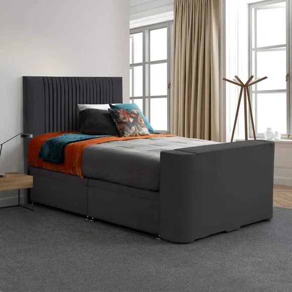 Sweet Dreams Opulence Vertical Pleated Side Lift Ottoman TV Bed 2