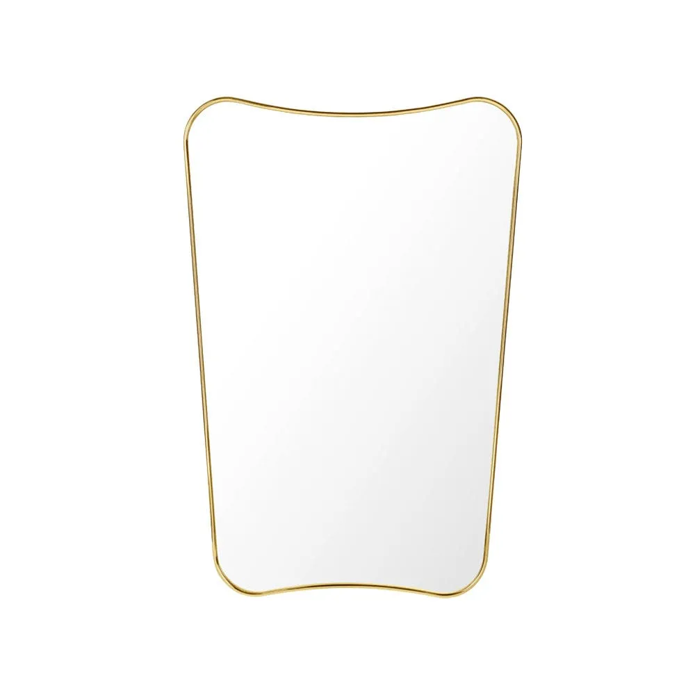 Gubi FA33 Rectangular Wall Mirror Medium Brass 2