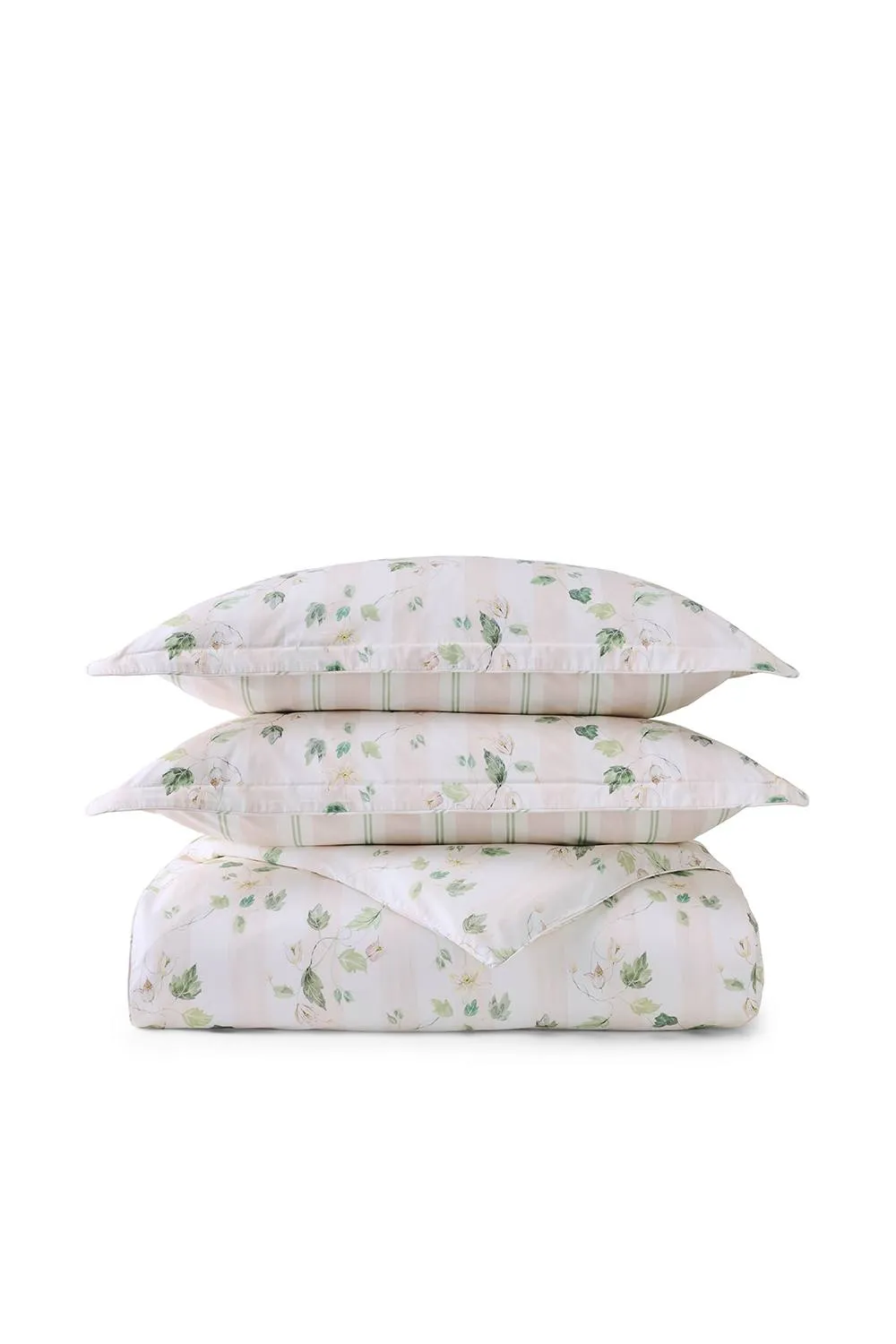 CHRISTY 'Snowdrops' Winter Bloom Reversible Cotton Percale Duvet Cover Set in White 3
