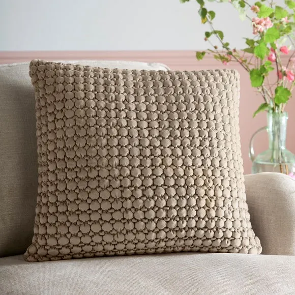 Appletree Bobble Velvet Square Cushion 1
