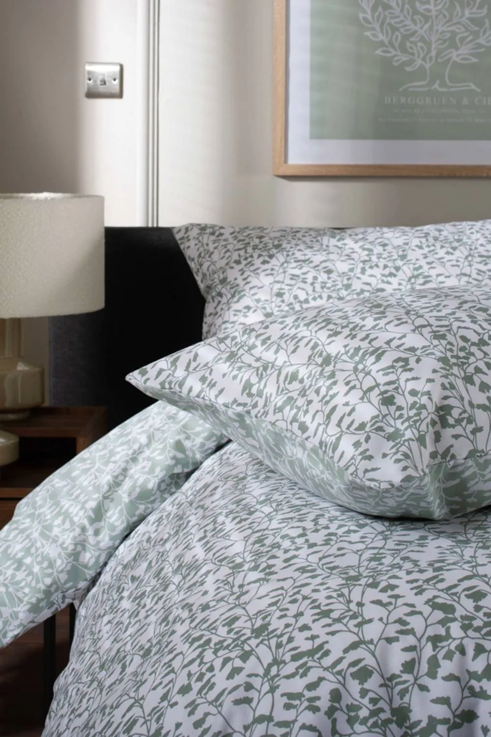 Deyongs Elsie Floral Printed Easy Care Cotton Duvet Set in Green 3
