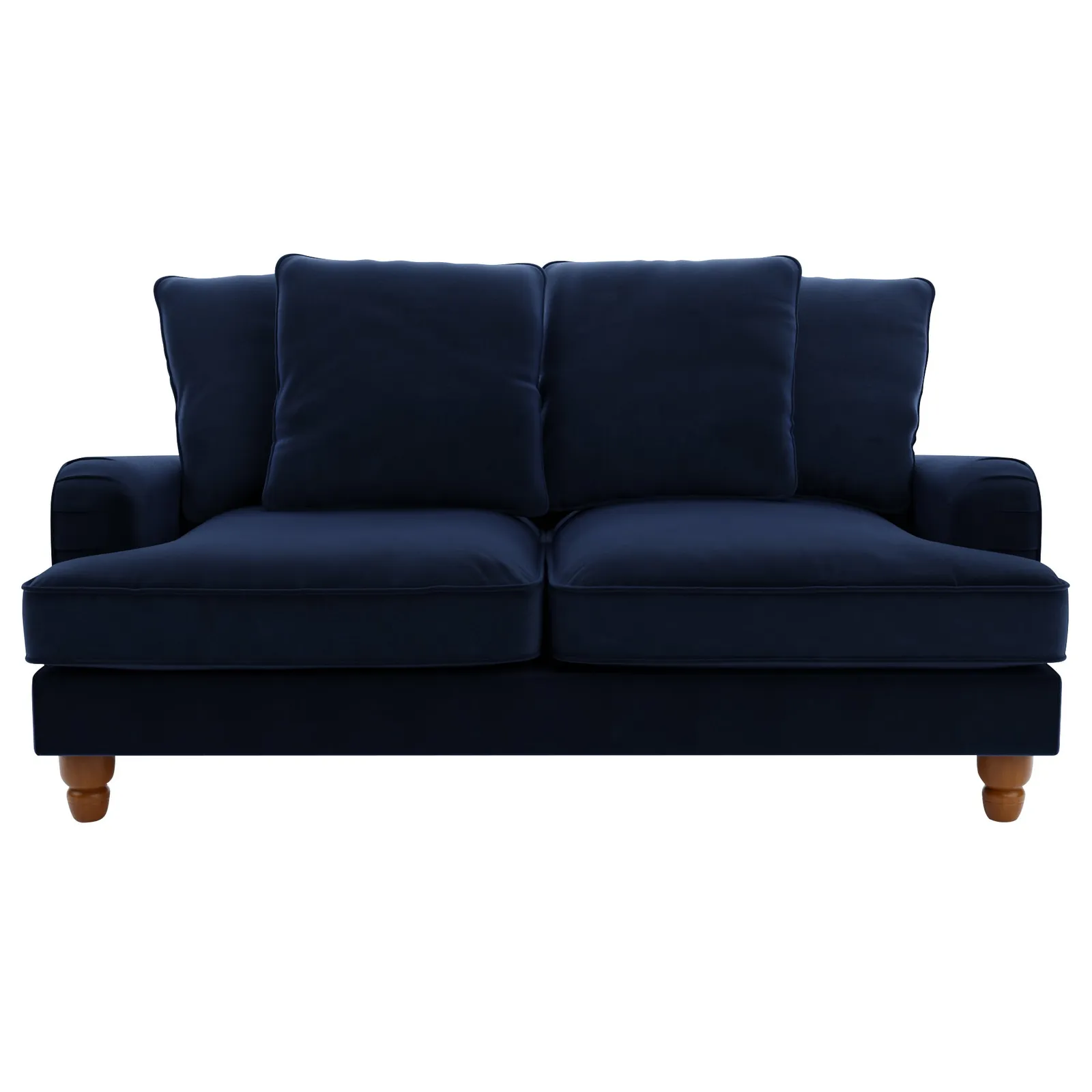 Beatrice Velvet Scatter Back 2 Seater Sofa Navy Blue