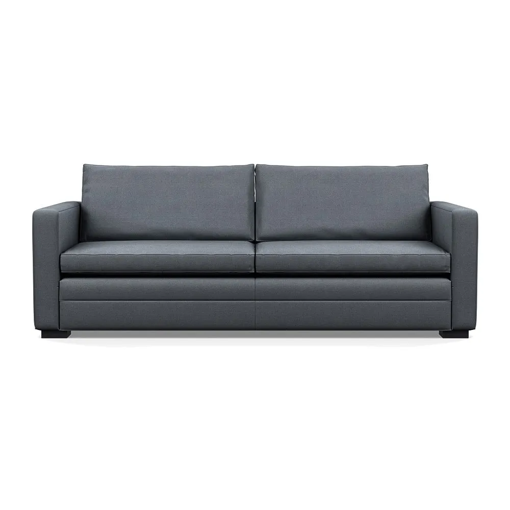 Heal's Palermo 4 Seater Sofa Siena Cotton Shale Grey Black Feet