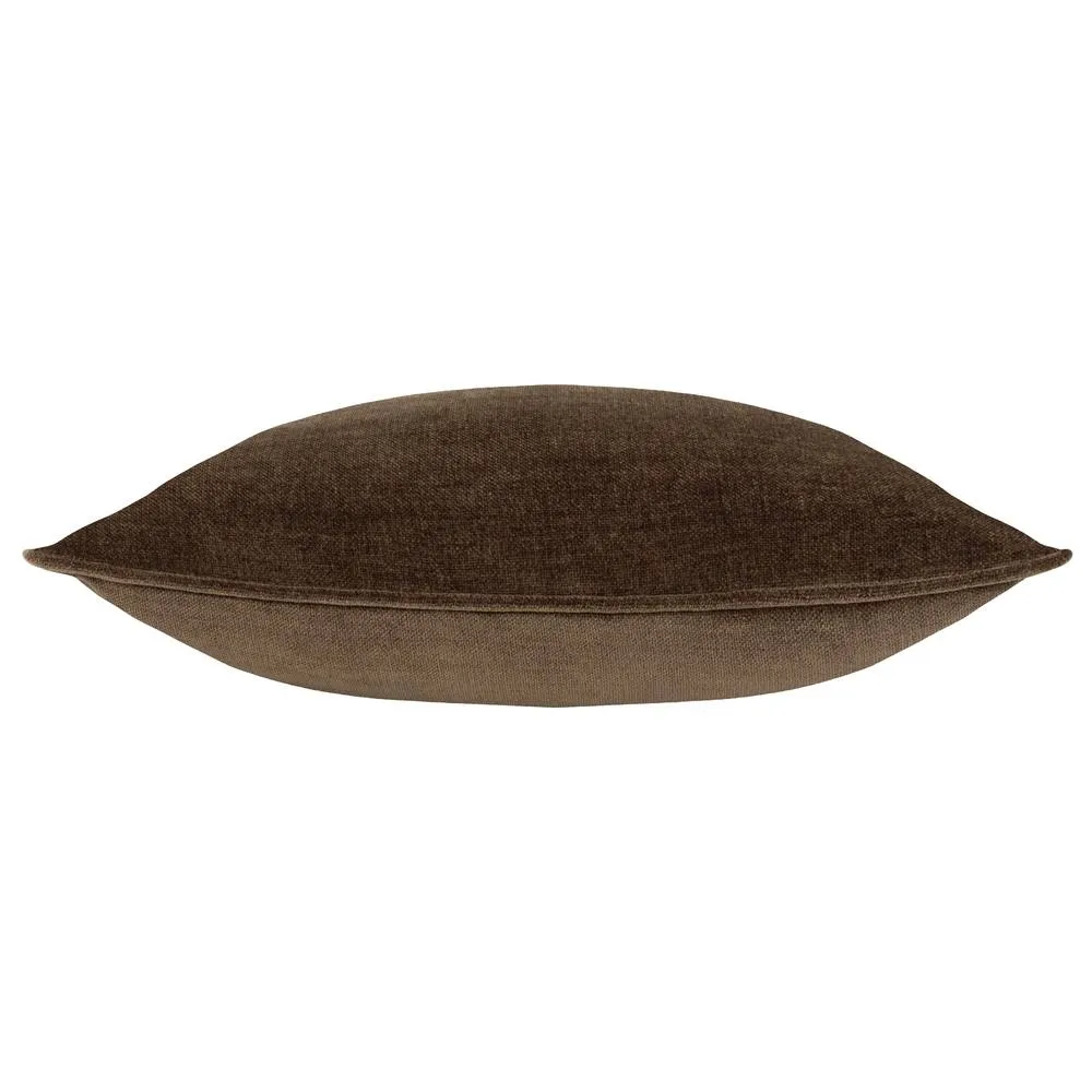 Yard Heavy Chenille Woven Piped Cushion in Brown 3